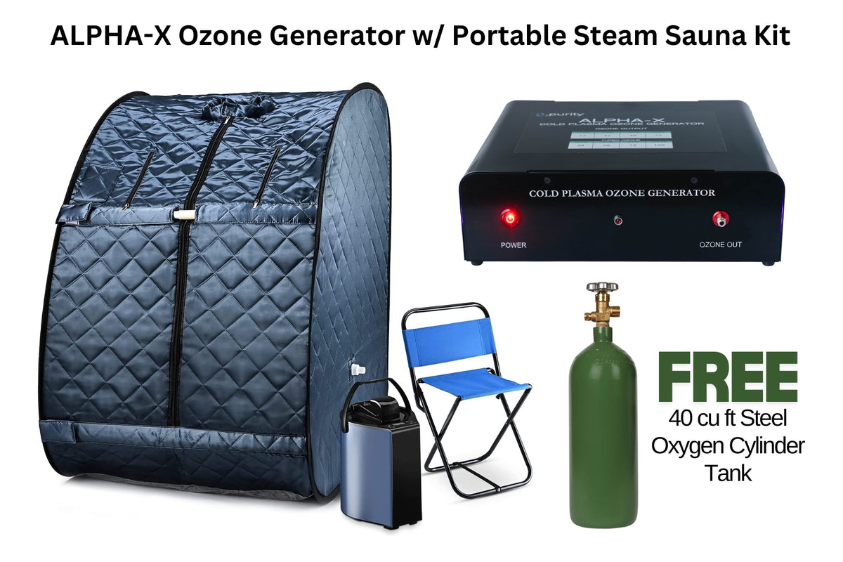 Home Portable Ozone Therapy Steam Sauna includes Alpha-X Ozone Generator with TESLA Technology™