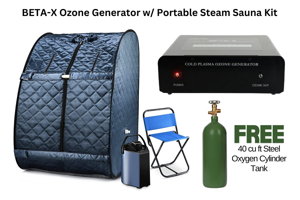 Home Portable Ozone Therapy Steam Sauna includes BETA-X Ozone Generator with TESLA Technology™